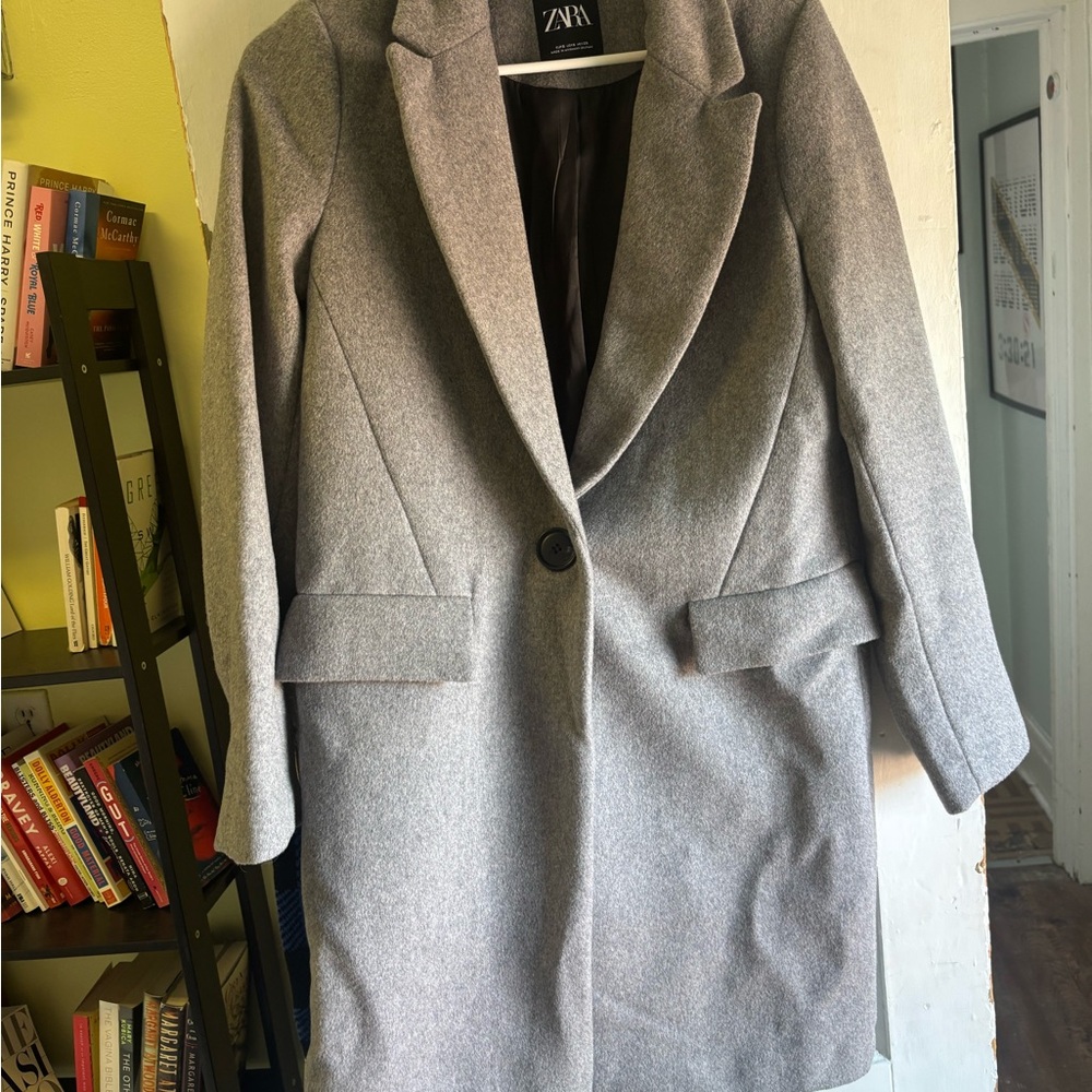 Zara Women's Wool Blend Blazer Coat